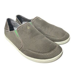 Olukai Nohea Mesh Slip-On Shoes Brown Green Mens EU 43 / US 10